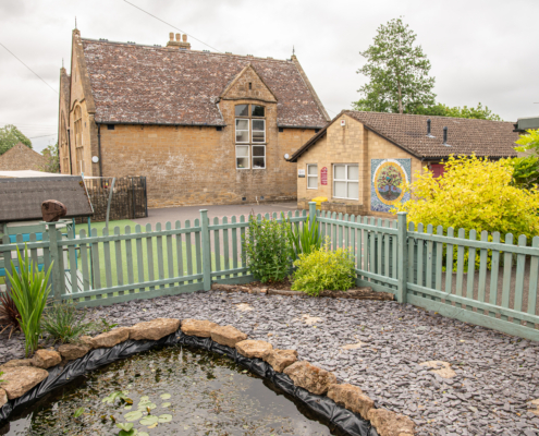 Our beautiful outdoor pond area.